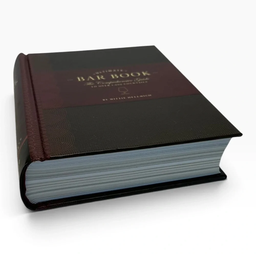 Chronicle Books Ultimate Bar Book Mittie Hellmich Burgundy Gold Bar